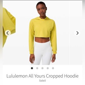 Lululemon All Yours Cropped Hoodie - Soleil